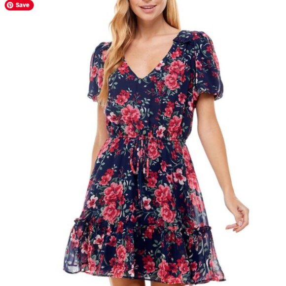 Crystal Doll Floral Mini Sundress Size S EUC - Picture 1 of 4